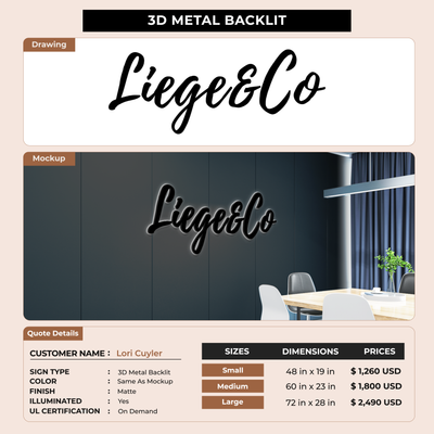 Business signage for Lori Cuyler