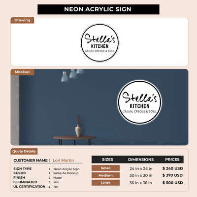 Business signage for Lori Martin