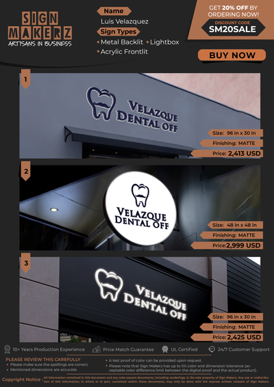 Business Signs for Luis Velazquez