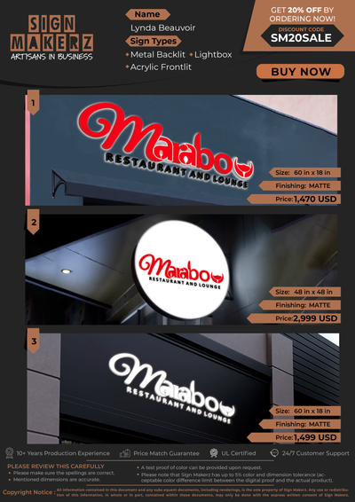 Business Signs for Lynda Beauvoir