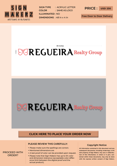 Business signage for MELISSA SOSA