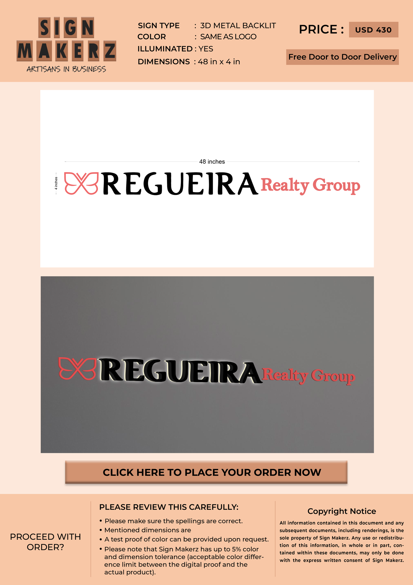 Business signage for MELISSA SOSA