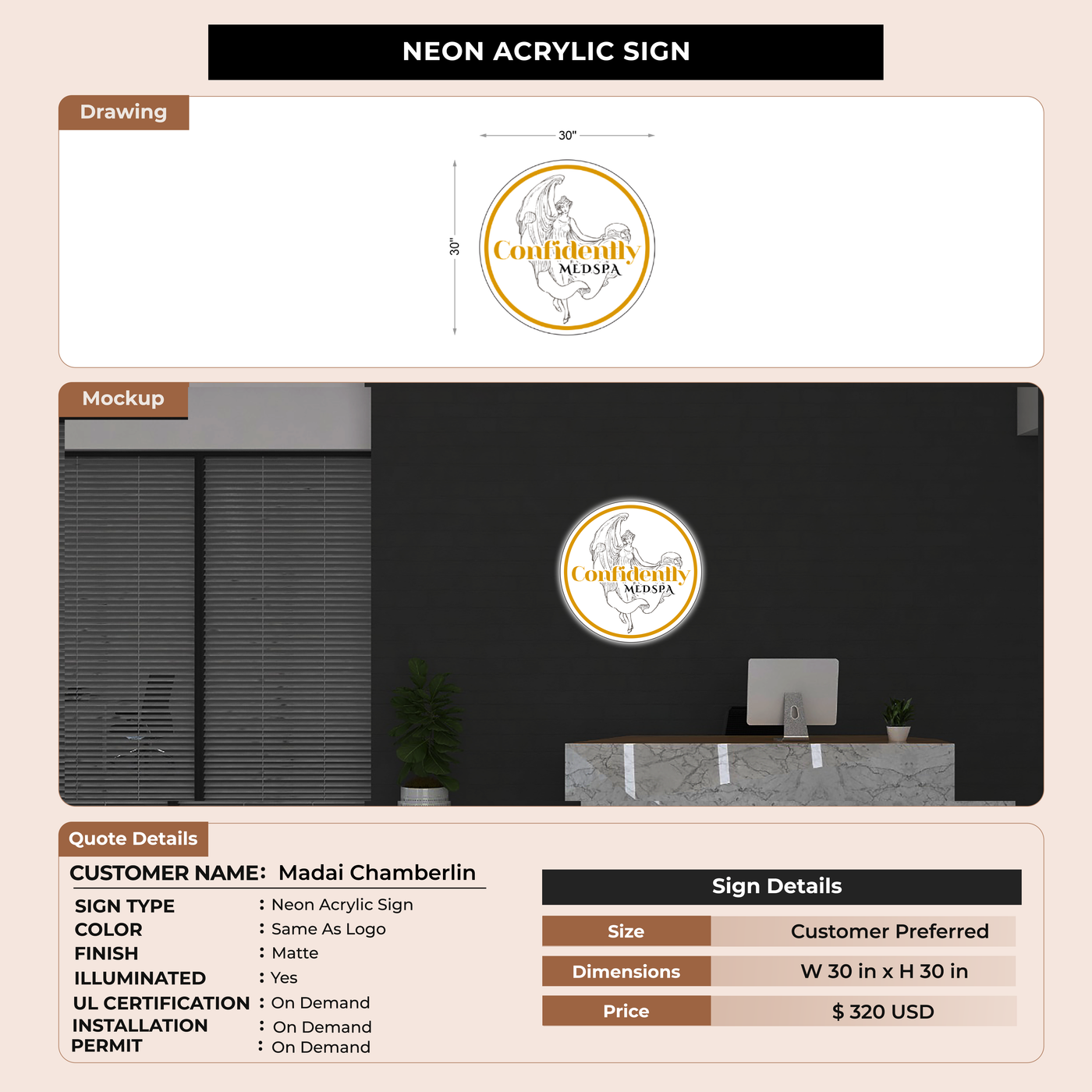 Remaining Payment for Madai Chamberlin