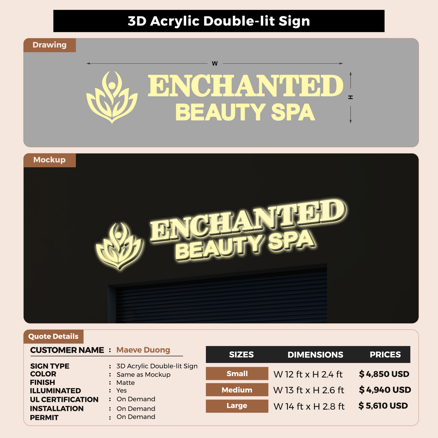 Custom Signs For Maeve Duong