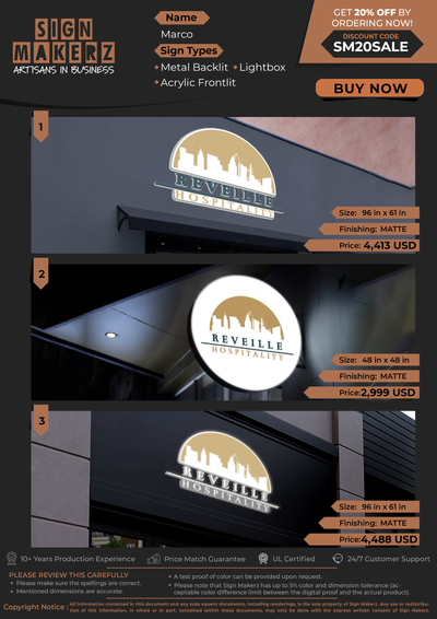 Business signs for Marco