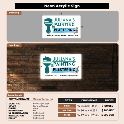Custom Signs For Marcos Gonçalves