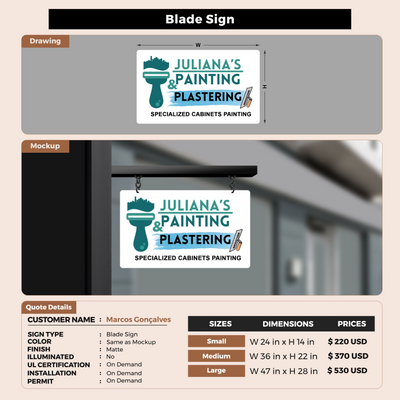 Custom Signs For Marcos Gonçalves