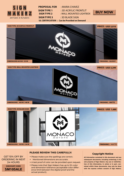 Business Signage for Maria Chavez