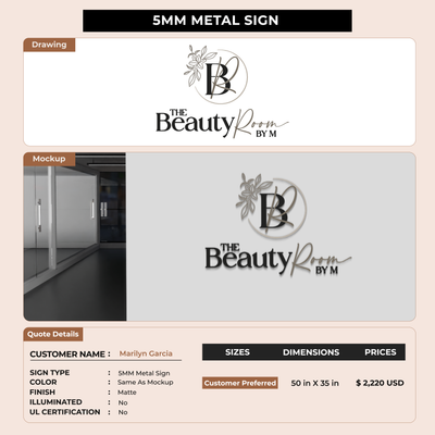 Business signage for Marilyn Garcia
