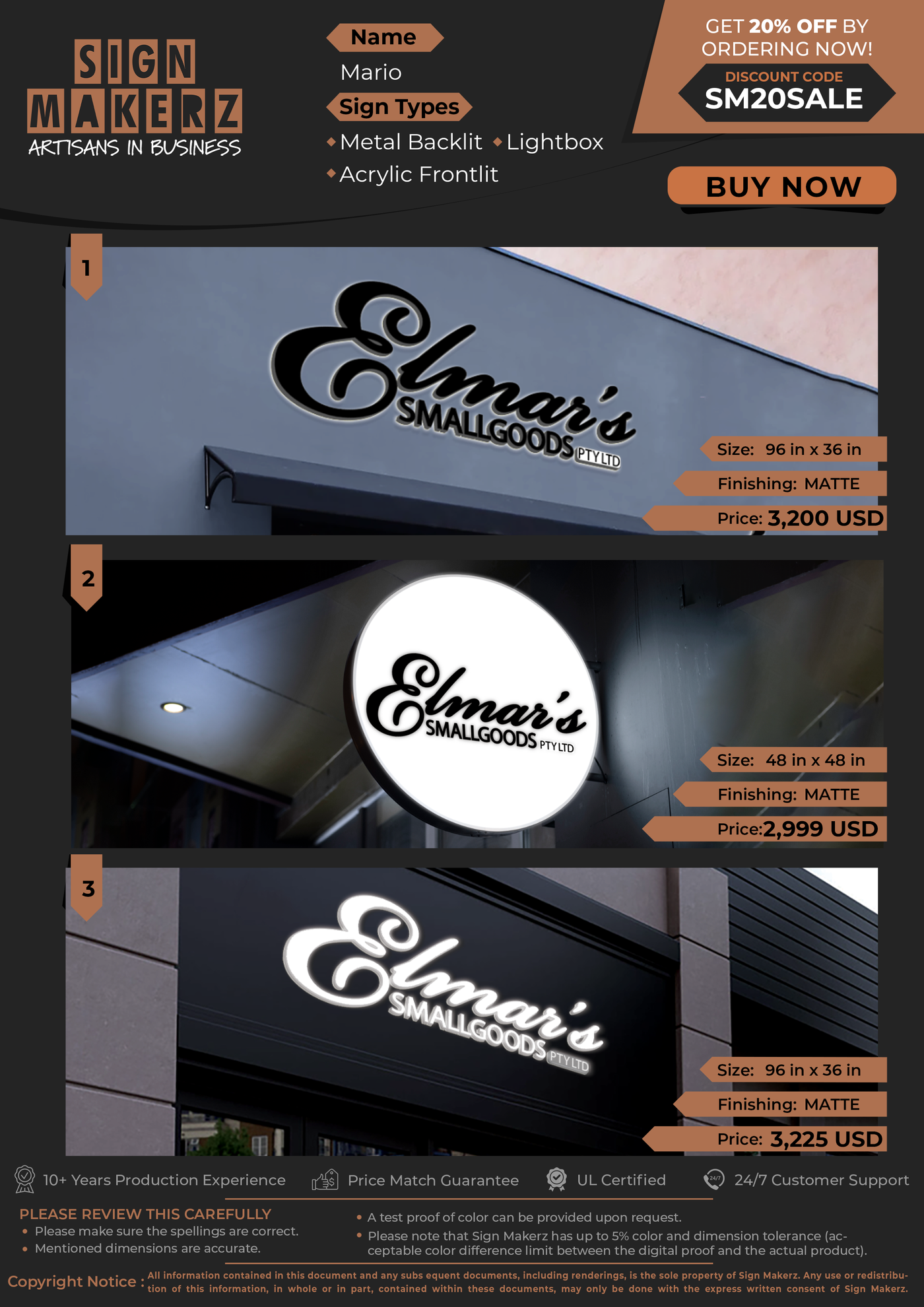 Business Signs for Mario