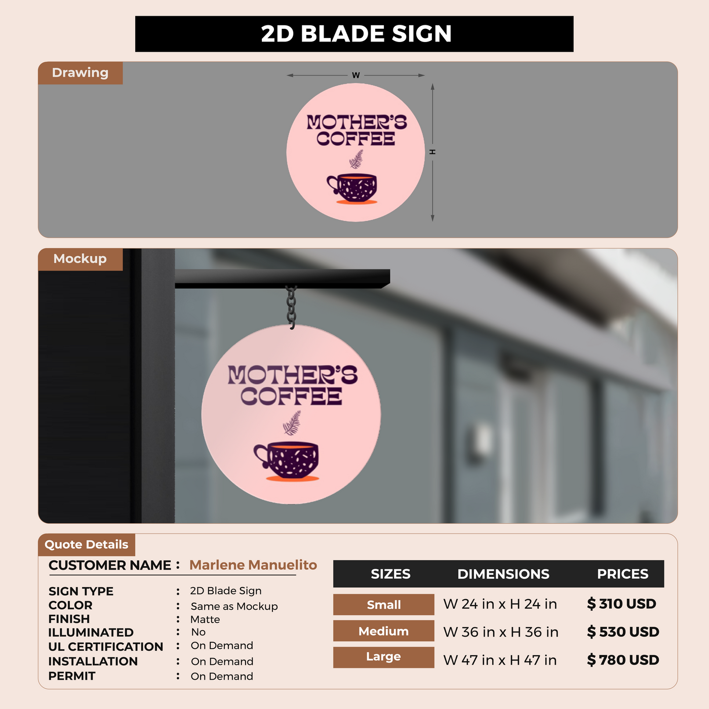 Custom Signs For Marlene Manuelito