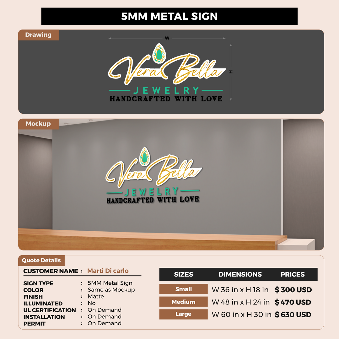 Custom Signs For Marti Di carlo