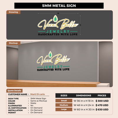Custom Signs For Marti Di carlo