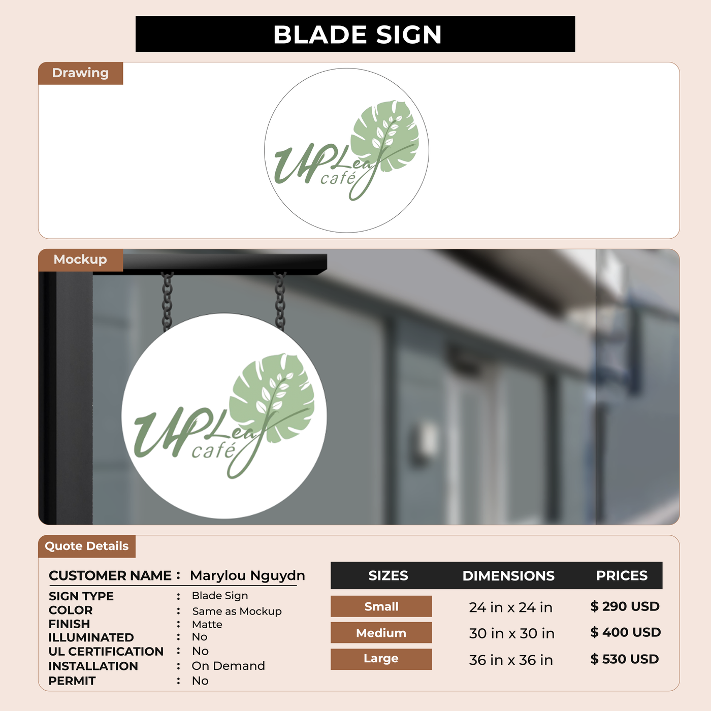 Blade Sign for Marylou Nguydn