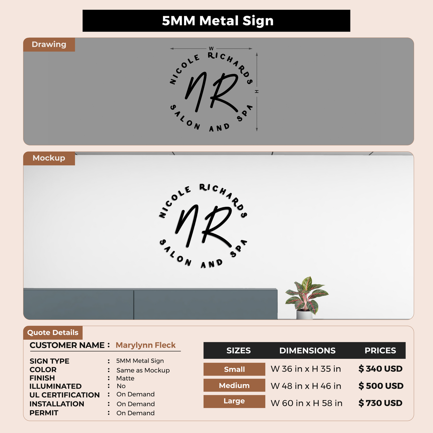 Custom Signs For Marylynn Fleck