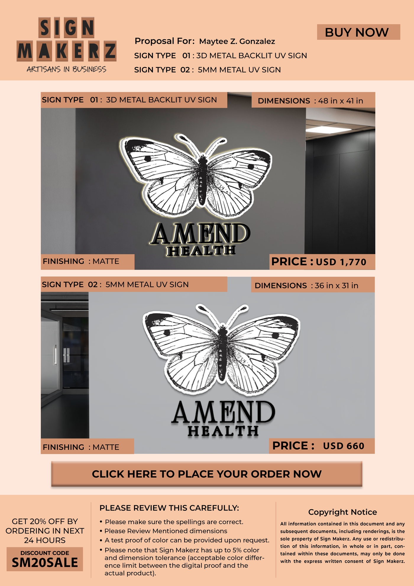 Business Signs for Maytee Z. Gonzalez