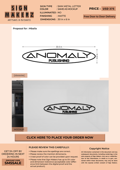 Business sign for Mballa