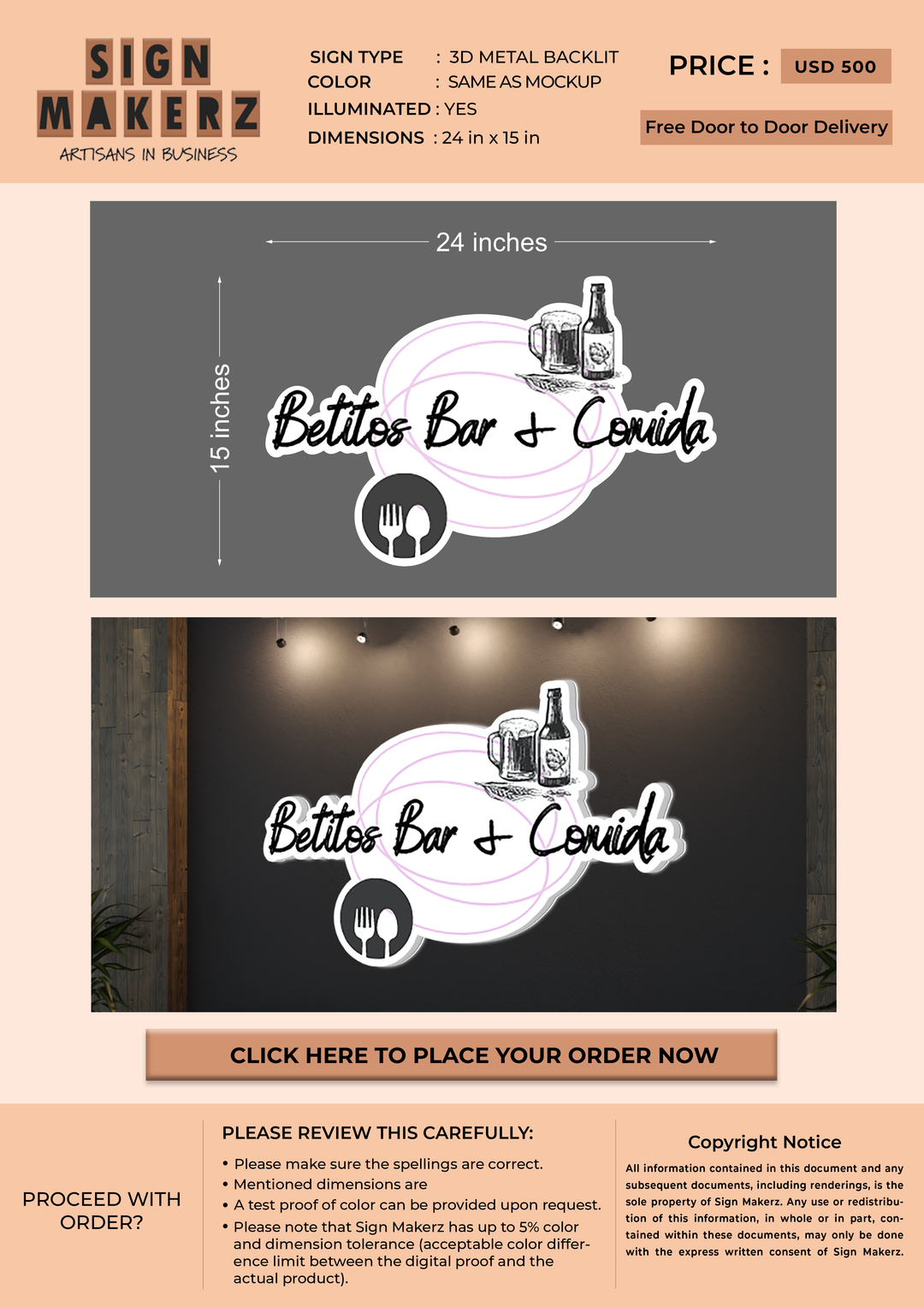 Business signage for Megan Cary