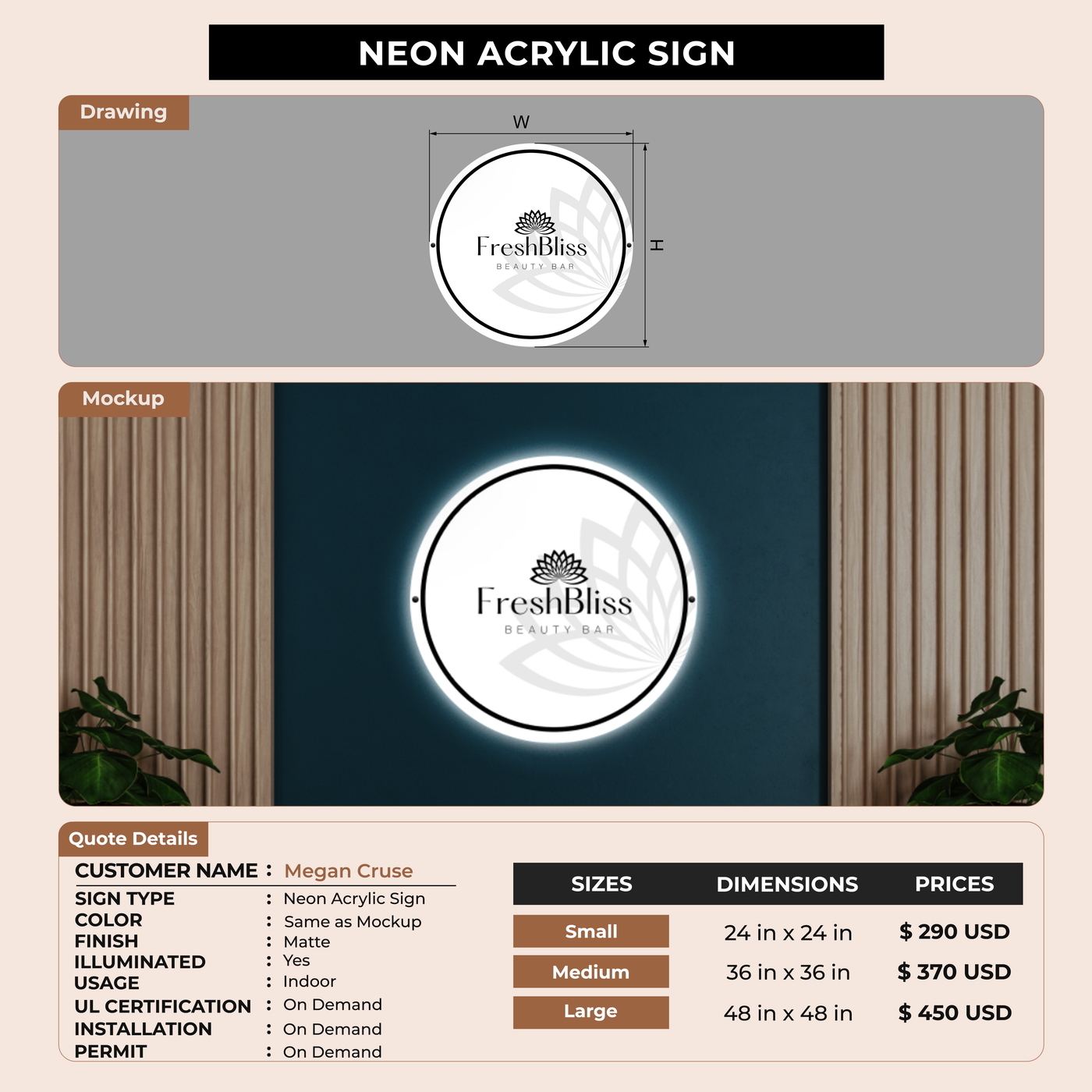 Custom Signs for Megan Cruse
