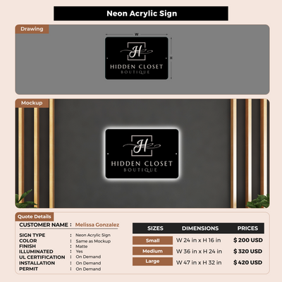 Custom Signs For Melissa Gonzalez