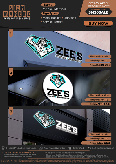 Business Signs for Michael Martinez