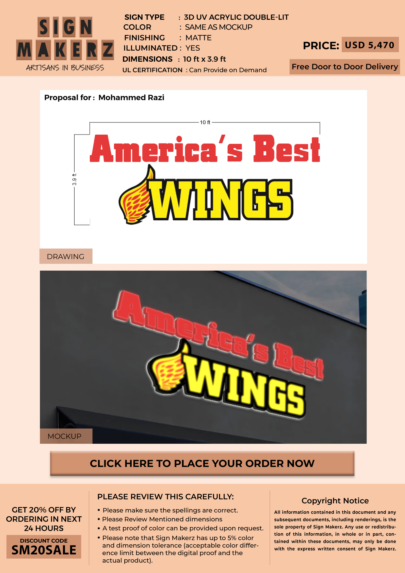Custom Signs For  Mohammed Razi