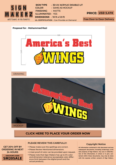 Custom Signs For  Mohammed Razi