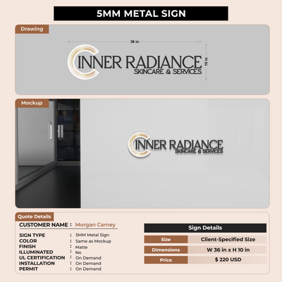 Business signage for Morgan Carney