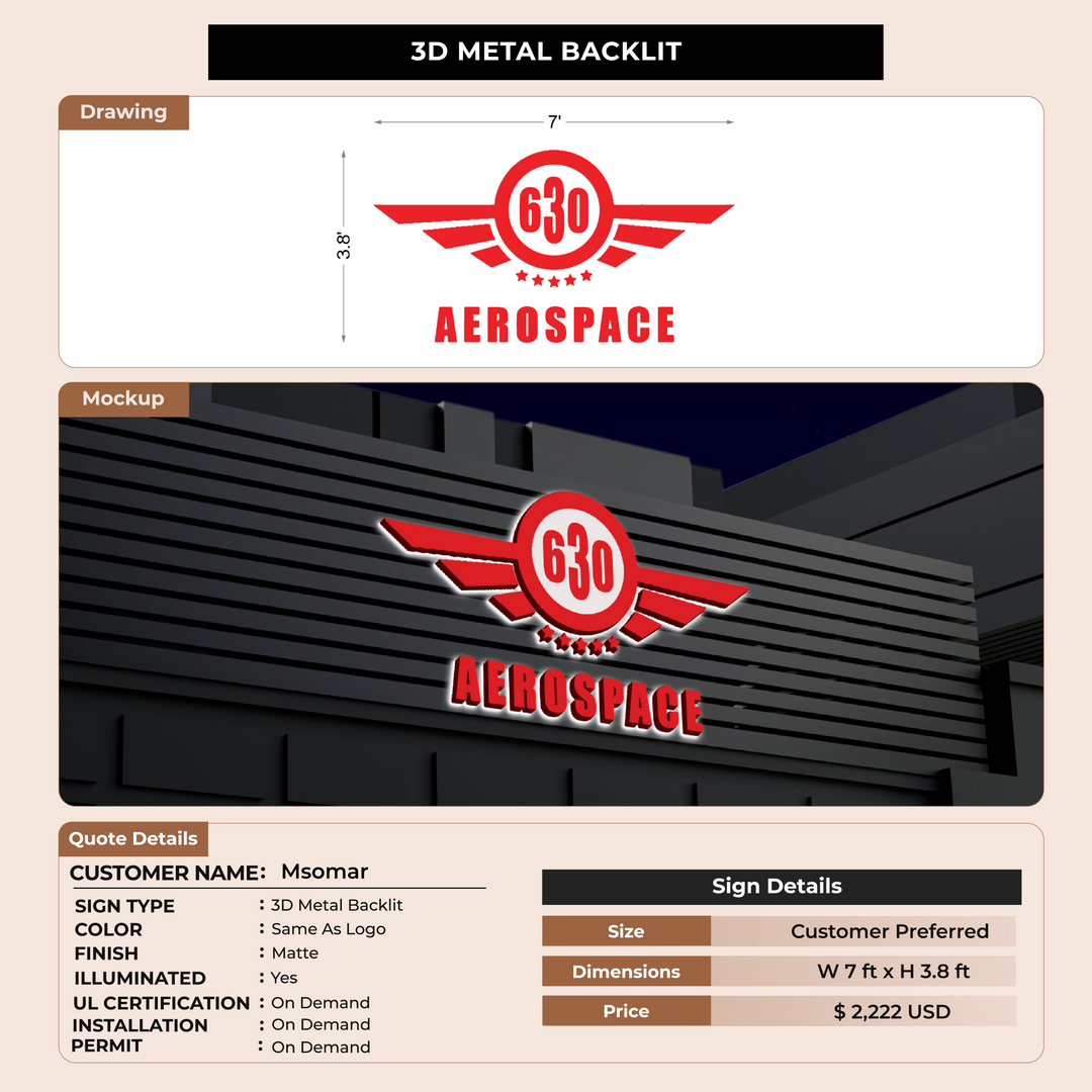 3D Metal Backlit for Msomar@630aerospace.com