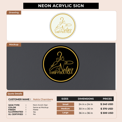 Business signage for Nakia Chambers