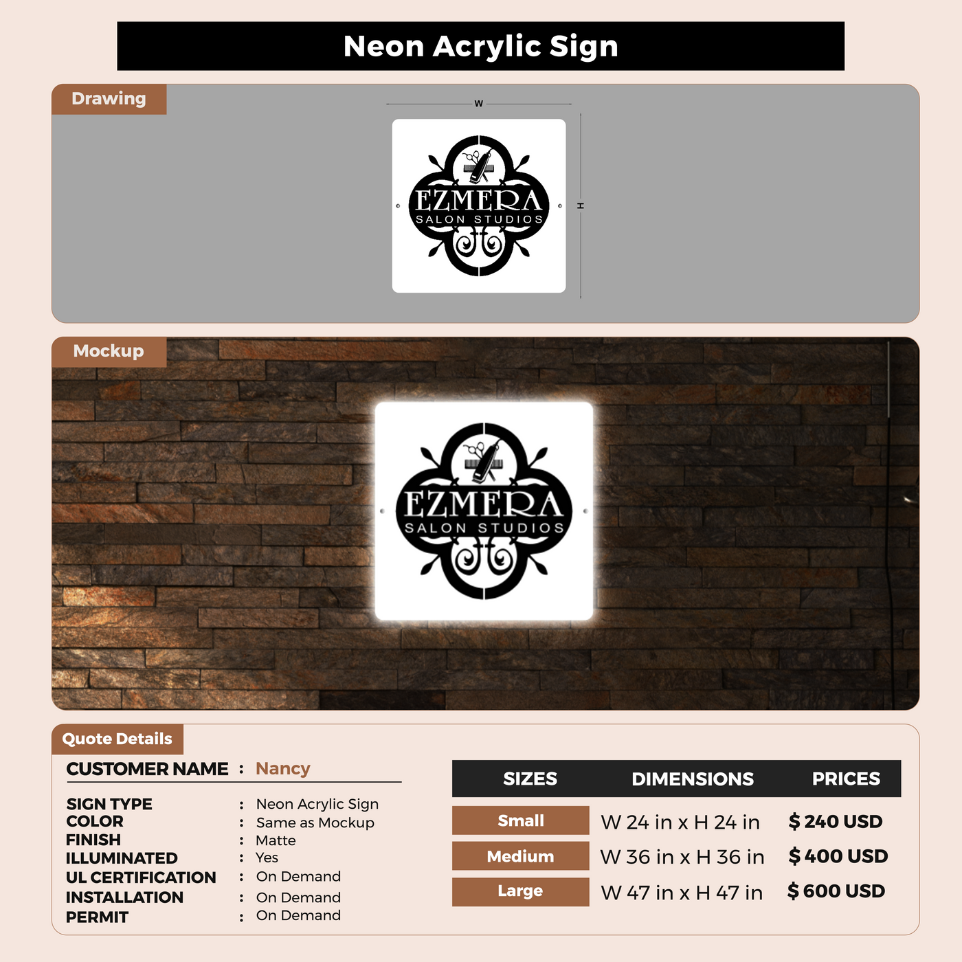 custom Signs For Nancy