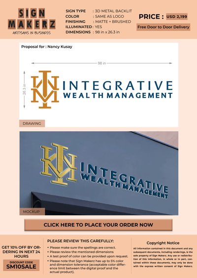 3D Channel letters Sign for Nancy Kusay