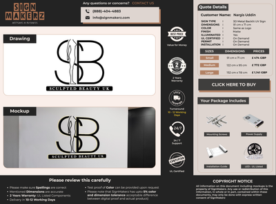 Custom Signs for Nargis Uddin