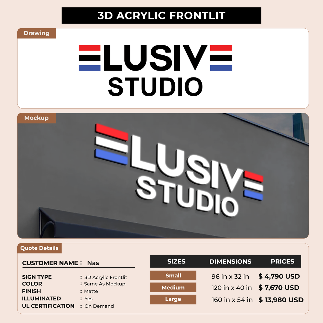 Business signage for Nas