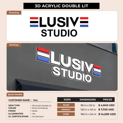 Business signage for Nas