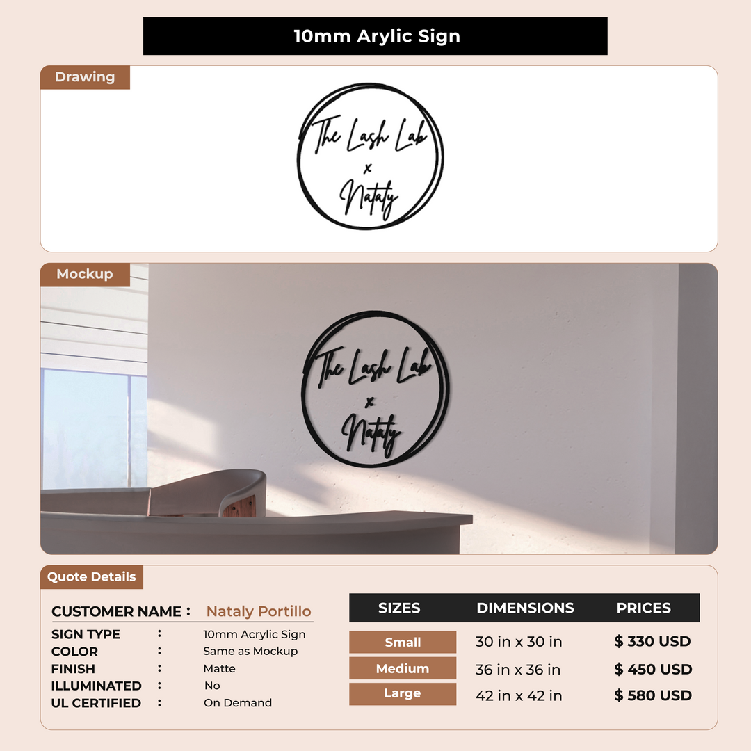 Custom Signs for Nataly Portillo