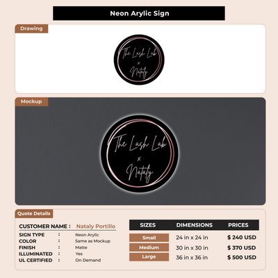 Custom Signs for Nataly Portillo