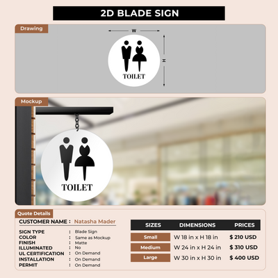 Blade Sign for Natasha Mader