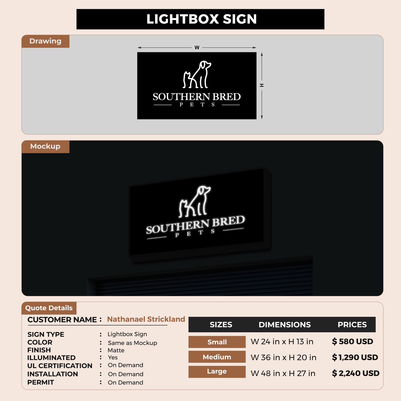 Custom Signs For Nathanael Strickland