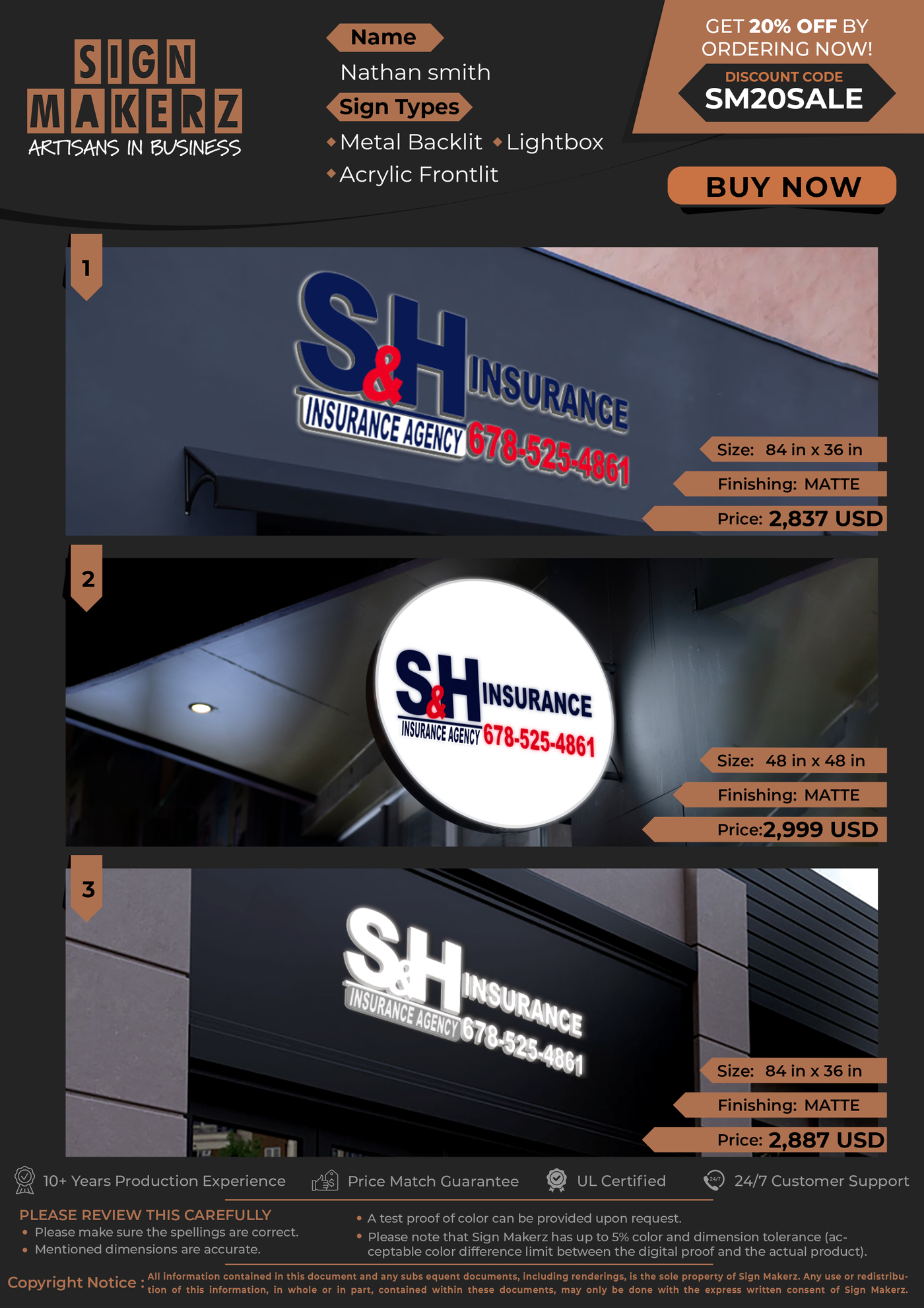 Business Signs for Nathan smith