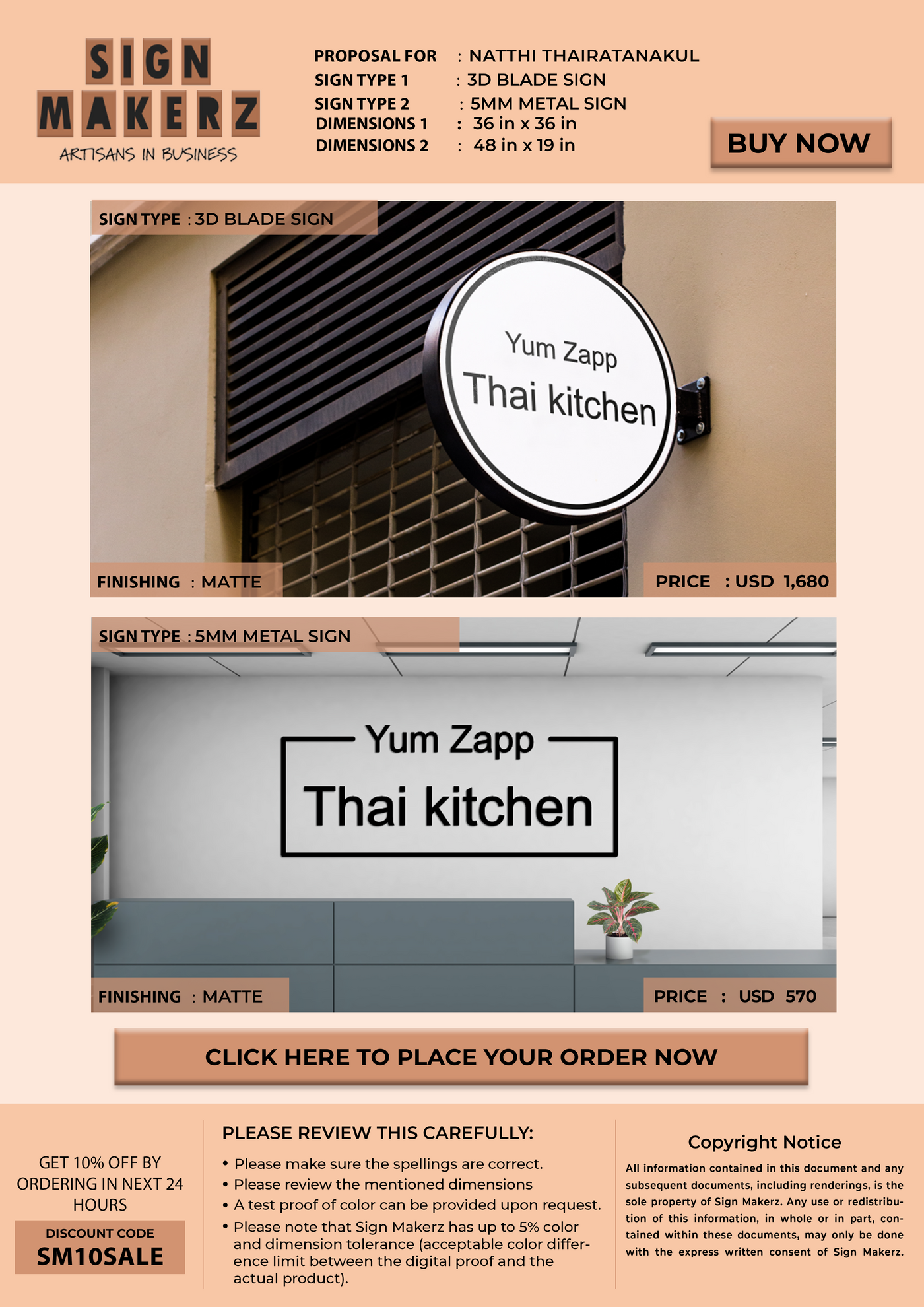 Custom Signs For Natthi Thairatanakul