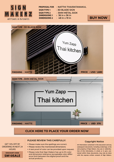 Custom Signs For Natthi Thairatanakul