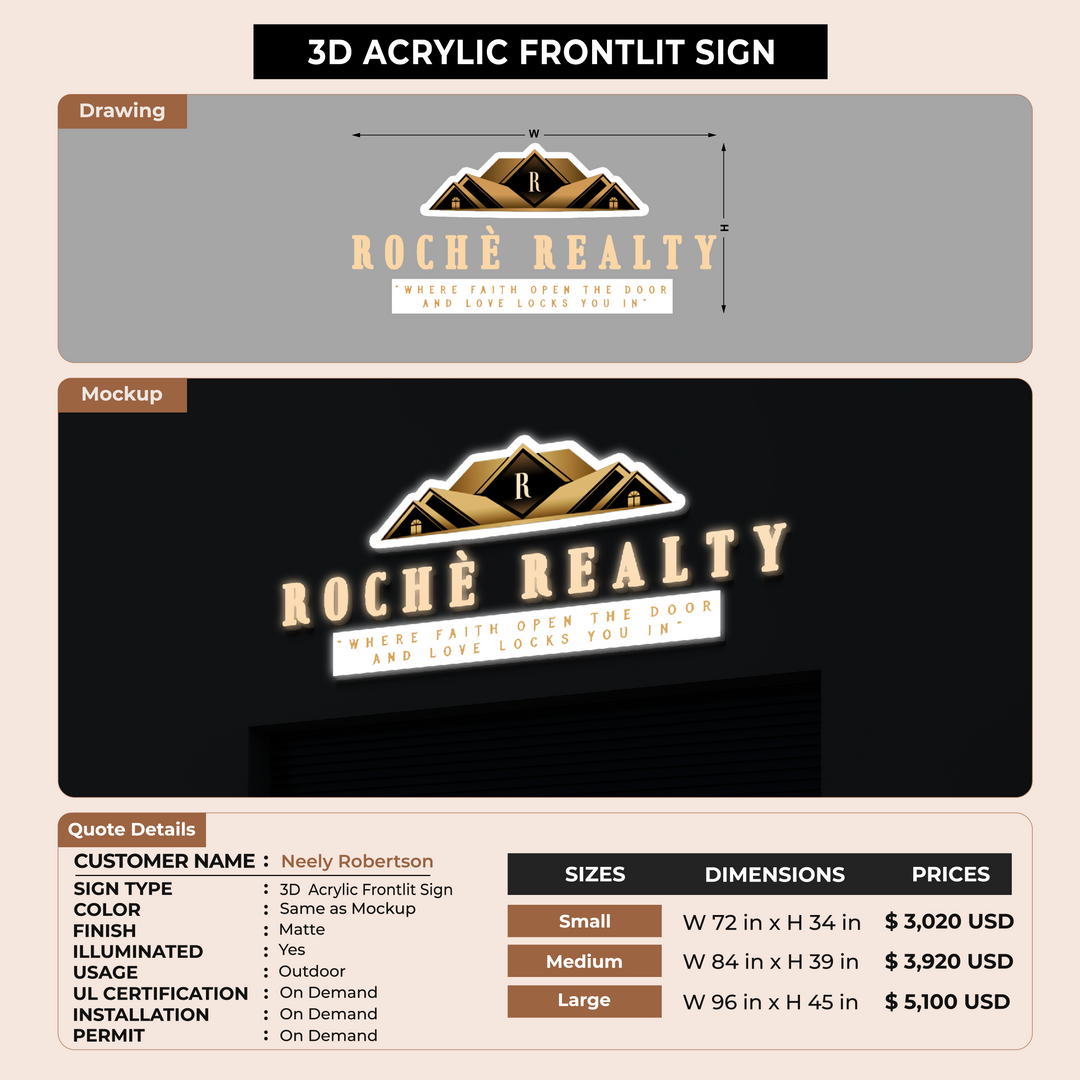 Custom Signs for Neely Robertson