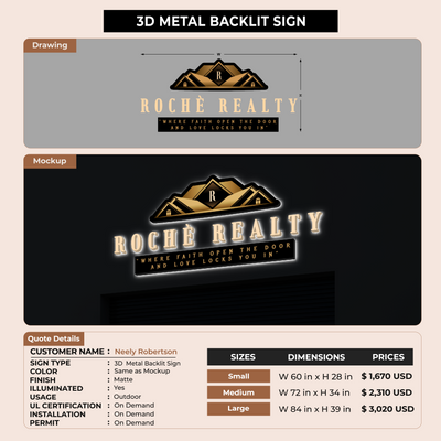 Custom Signs for Neely Robertson