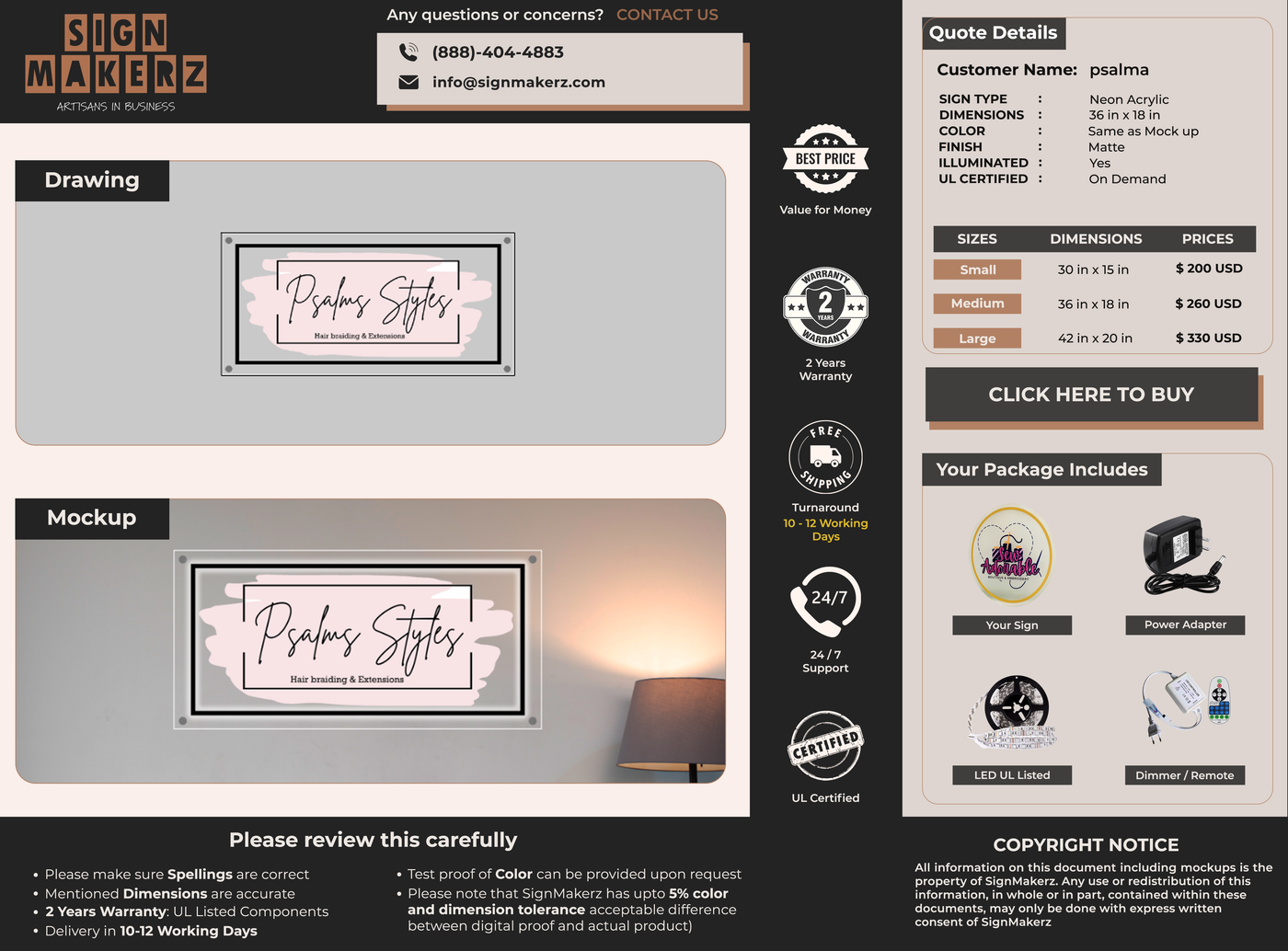 Custom Signs For psalma
