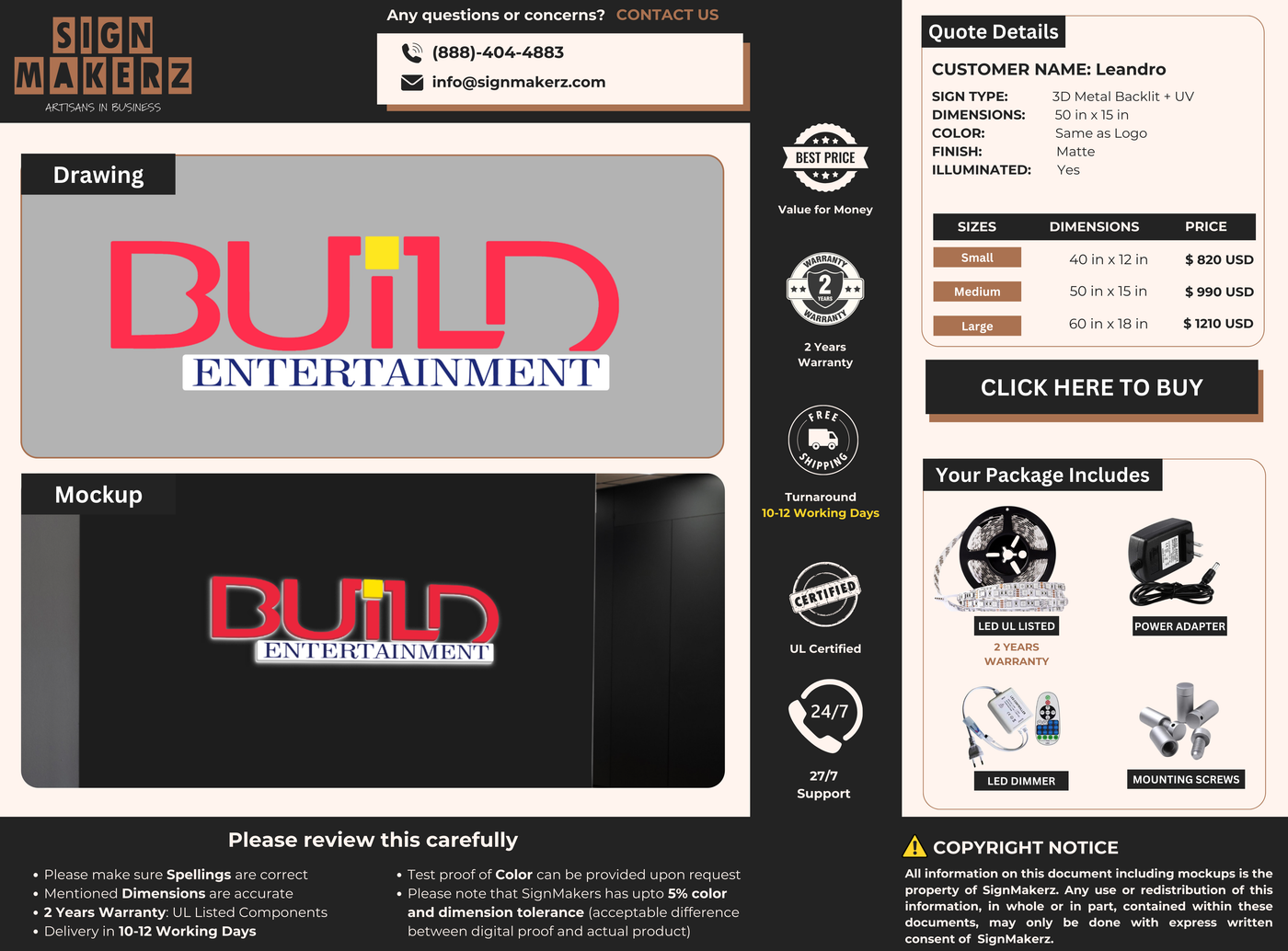 Business Signs for Leandro M Bocanera