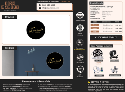 Business signage for Carolyn Laszczynski
