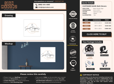 Business signage for Beth Sievers