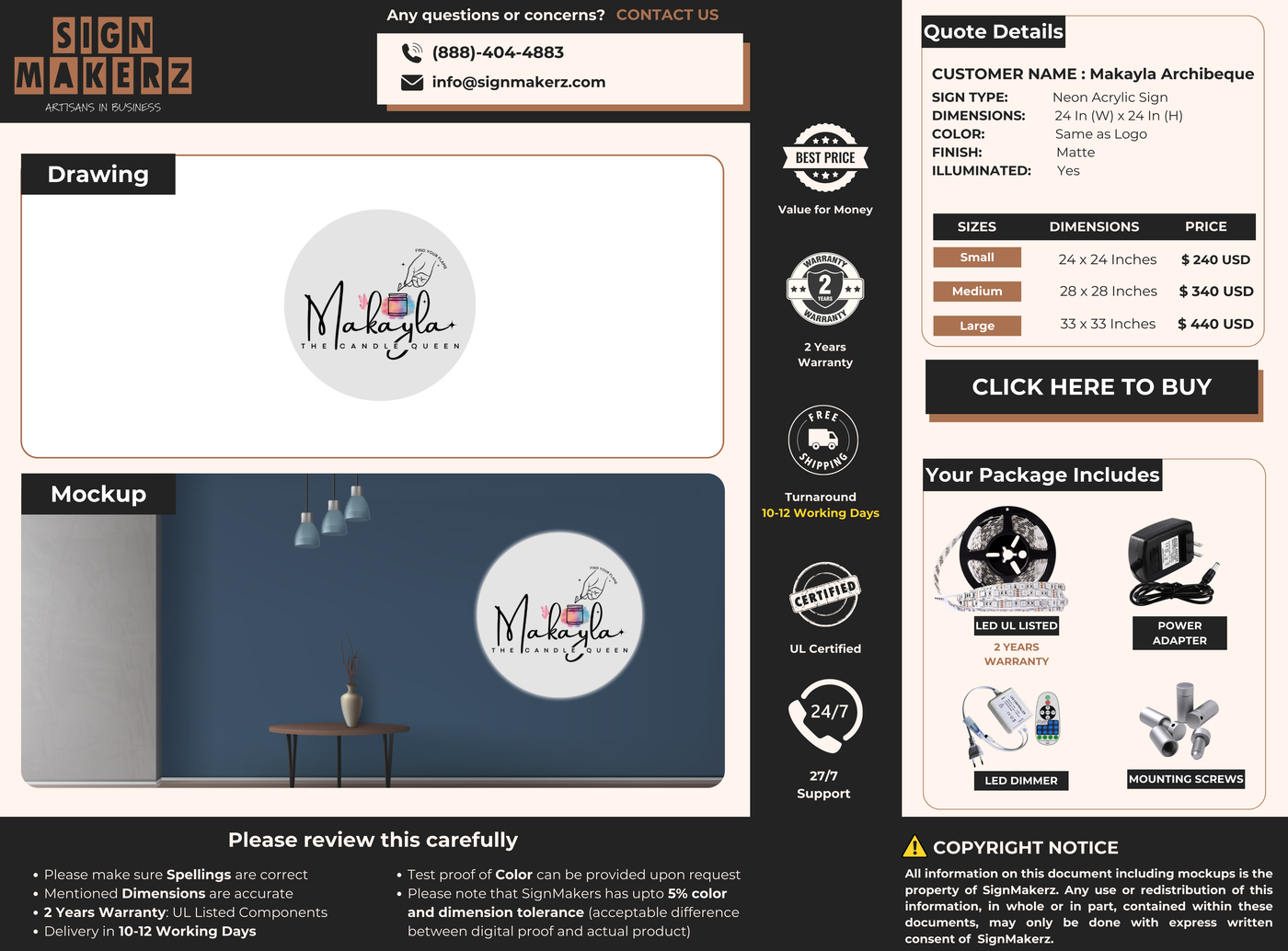 Business Signage for Makayla Archibeque