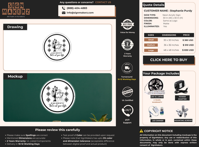 Business signage for Stephanie Purdy